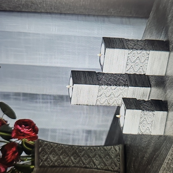 Elegant Gray Tealight Candle Holder Set Of 3 Silver New Three Sizes - Picture 7 of 13